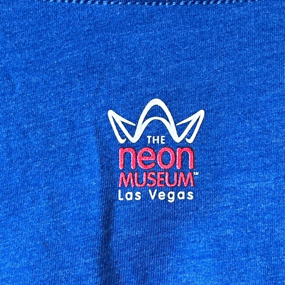 Neon Museum Blue Men’s T-Shirt with Yellow Duck Graphic - Picture 3 of 6